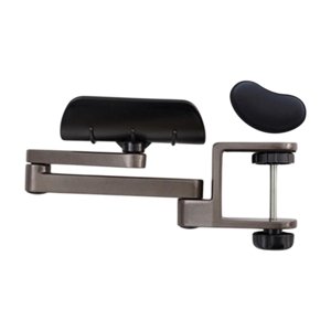 Magideal - Tablero De Extensión De Mesa Con Reposabrazos De Aleación De Aluminio, Con Alfombrilla Para Ratón, Cojín Para Codo Giratorio De 360 Degree, Soporte Para