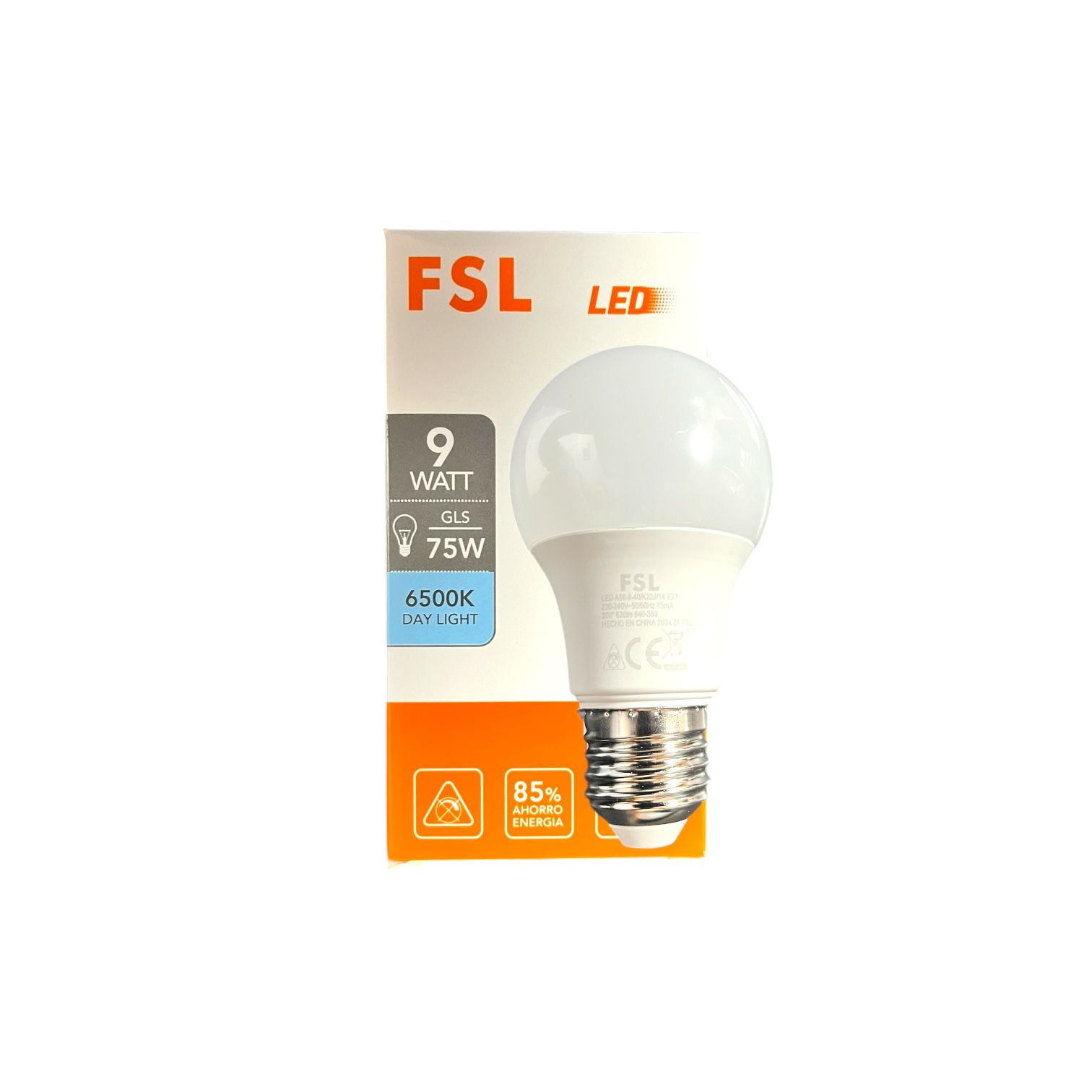 Pack X3 Ampolletas Led A60 9w E27 Universal Luz Fria Fsl