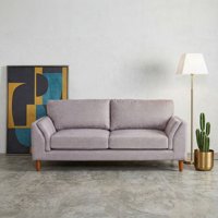 Latam Home - Sofa Milan 3C Con Resortes Pocket Lino Gris Claro