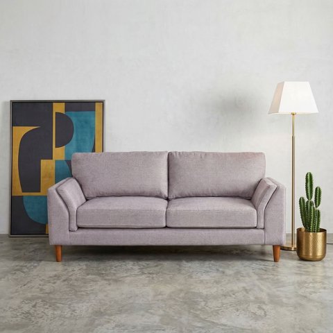 Latam Home - Sofa Milan 3C Con Resortes Pocket Lino Gris Claro