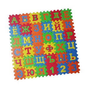 Magideal - Alfombrilla De Juego De Espuma Eva De 36 Piezas, Almohadillas Multicolores Con Letras Rusas Pequeñas, Alfombrilla De Rompecabezas Reutilizable Para Ha