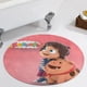 thumbnail image 5 of Kazoops Alfombra Redonda de Felpa Coral, Antideslizante, No Desprende Pelusas, Lavable y Duradera para Salón, Dormitorio y Habitación de Niños 60cm, 5 of 6