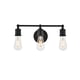 thumbnail image 1 of Aplique de Pared Living District Serif de 3 Luces en Metal Negro, 1 of 6