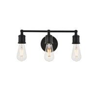 Aplique De Pared Living District Serif De 3 Luces En Metal Negro