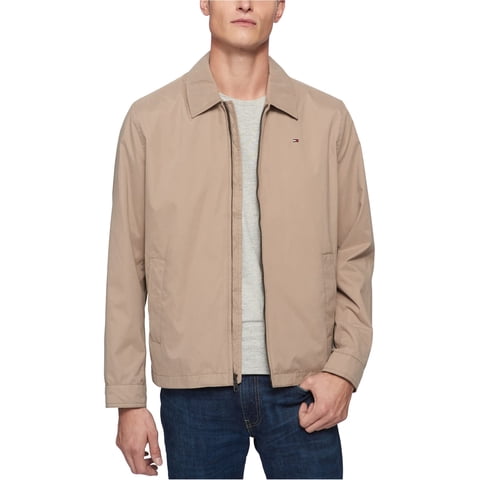 Chaqueta Tommy Hilfiger Ligera De Microsarga Para Golf Para Hombre, Color Caqui Oscuro