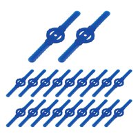 Magideal - 20 Desbrozadoras Para Cortacésped Eléctrico Inalámbrico, Cuchillas De Corte, Herramienta Desbrozadora, Cortadora De Césped De 139 Mm, Cabezal De Cuchillas Para Cortacésped De Jardín. Azul