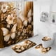 thumbnail image 1 of Set de decoración de baño Litabel, cortina de ducha con tapetes y funda de inodoro, 1 of 6