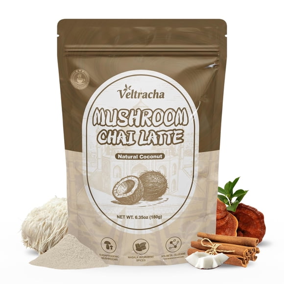 Chai Tea Instantáneo Descafeinado Con 6 Hongos 180 G