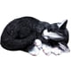 thumbnail image 4 of Estatuilla De Adornos De Estatua De Gato Durmiente En Miniatura Encantadora Para Decoración Del Hogar De Patio Negro, 4 of 5