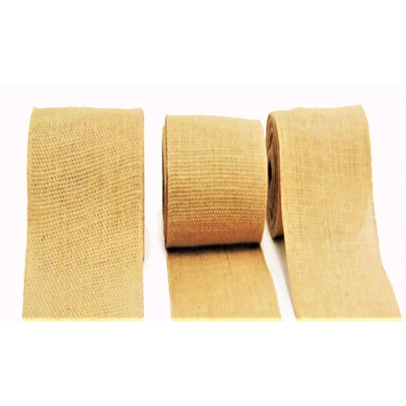 Cinta de yute AAYU arpillera 7,5 cm x 27 m marrón, paquete de 3