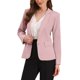 thumbnail image 1 of INSPIRE CHIC Blazers para Mujeres Regreso a Clases Conjunto de Profesora Casual de Negocios Chaqueta de Trabajo de Oficina de Un Botón con Mangas Largas y Hombreras XL Rosa, 1 of 6