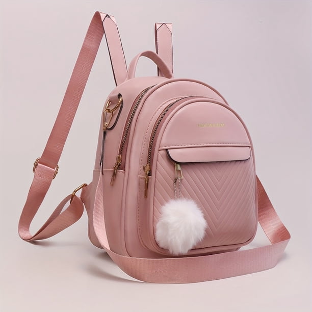 Mini Anti-Theft Backpack Purse, Trendy Convertible Travel Daypack, Women's Fashion School Knapsack (8.26"x12.20"x5.51")