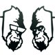 thumbnail image 2 of Yard Art Qikafan Peeping Bigfoot de metal para decoración de jardín, juego de 2 unidades, 2 of 8