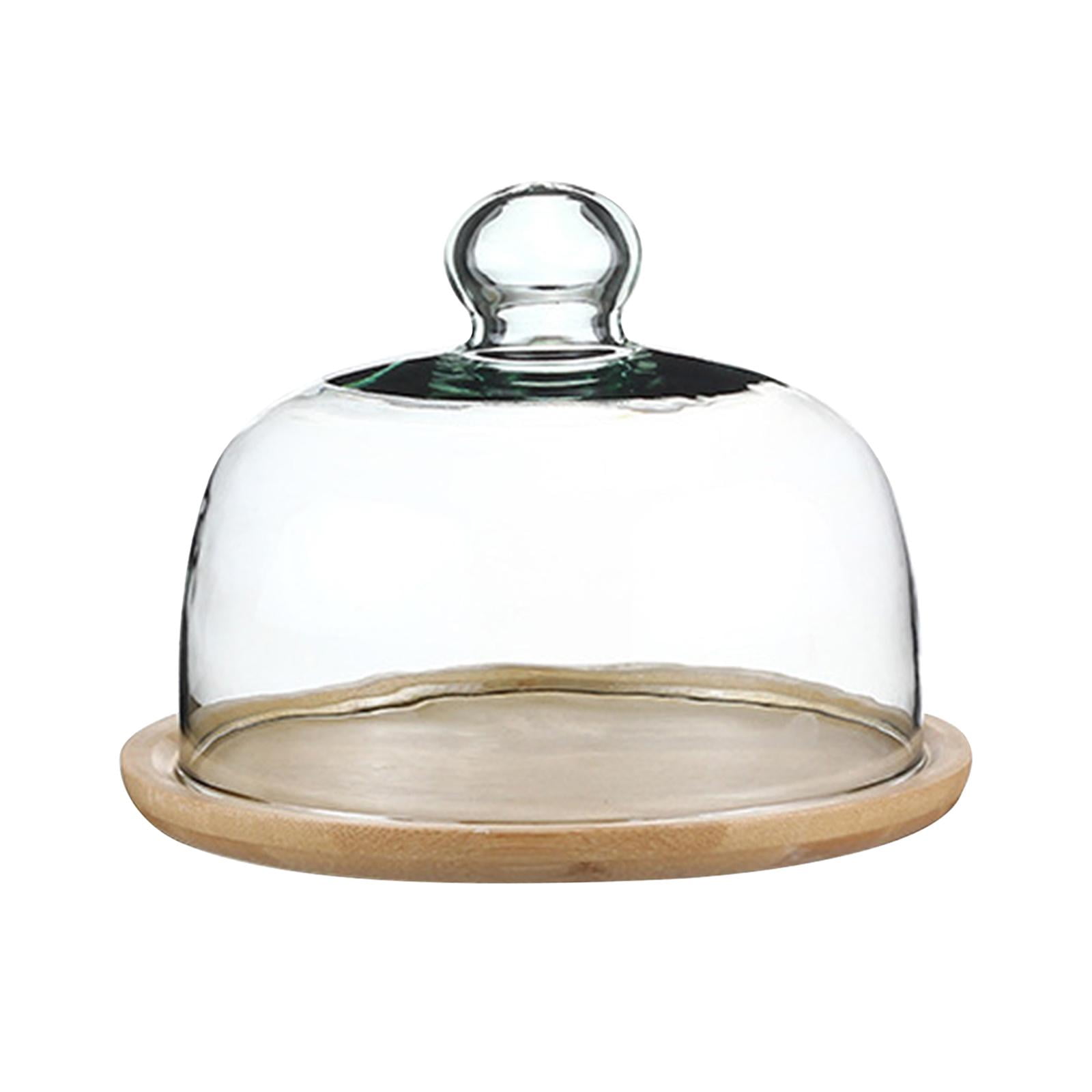 Magideal - Soporte Para Pastel Con Cúpula De Vidrio, Plato Para Servir Postre, Plato Para Pastel, Exhibición De Postre, Bandeja Para Servir Pasteles Para Tiendas Para Pastel De 8 Pulgadas