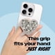 thumbnail image 2 of Soporte Celular On The Grip Corazón Rhinestone Plegable, 2 of 3