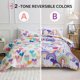 thumbnail image 2 of Lightwe-ight So-ft 3 Piece R-ainbow Comfort-er Set with 2 Pillo-w Covers Cartoon Lo-ve Hearts Suns -and Stars Bedding Set- for Girls Boy-s Kids Twin Dark Blue, 2 of 5