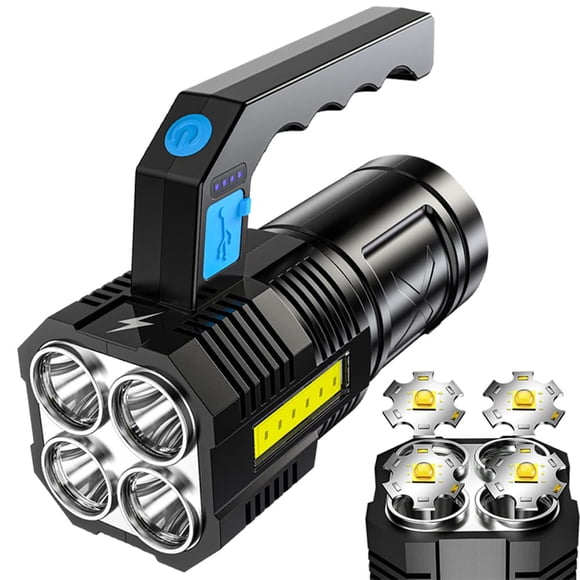 Linterna LED Wrrozz recargable por USB, 10000 lúmenes, resistente al agua