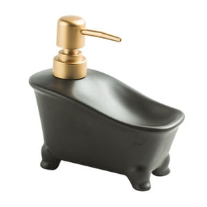 Magideal - Dispensador De Jabón, Contenedor De Jabón Con Bomba, Dispensador De Jabón Líquido Para Manos, Contenedor De Ducha Para Champú Y Gel De Baño Para Cocin Negro