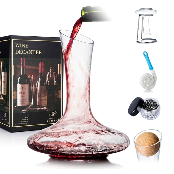 Juego de decantador de vino NEW PACIFIC YOUYAH de cristal soplado a mano