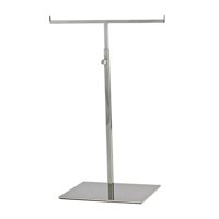 Bothyi - Soporte Independiente Del Gancho Doble Del Estante De Exhibición Del Bolso Del Metal Para El Tubo Cuadrado De Los Espejos De Las Bufandas De Sobremesa