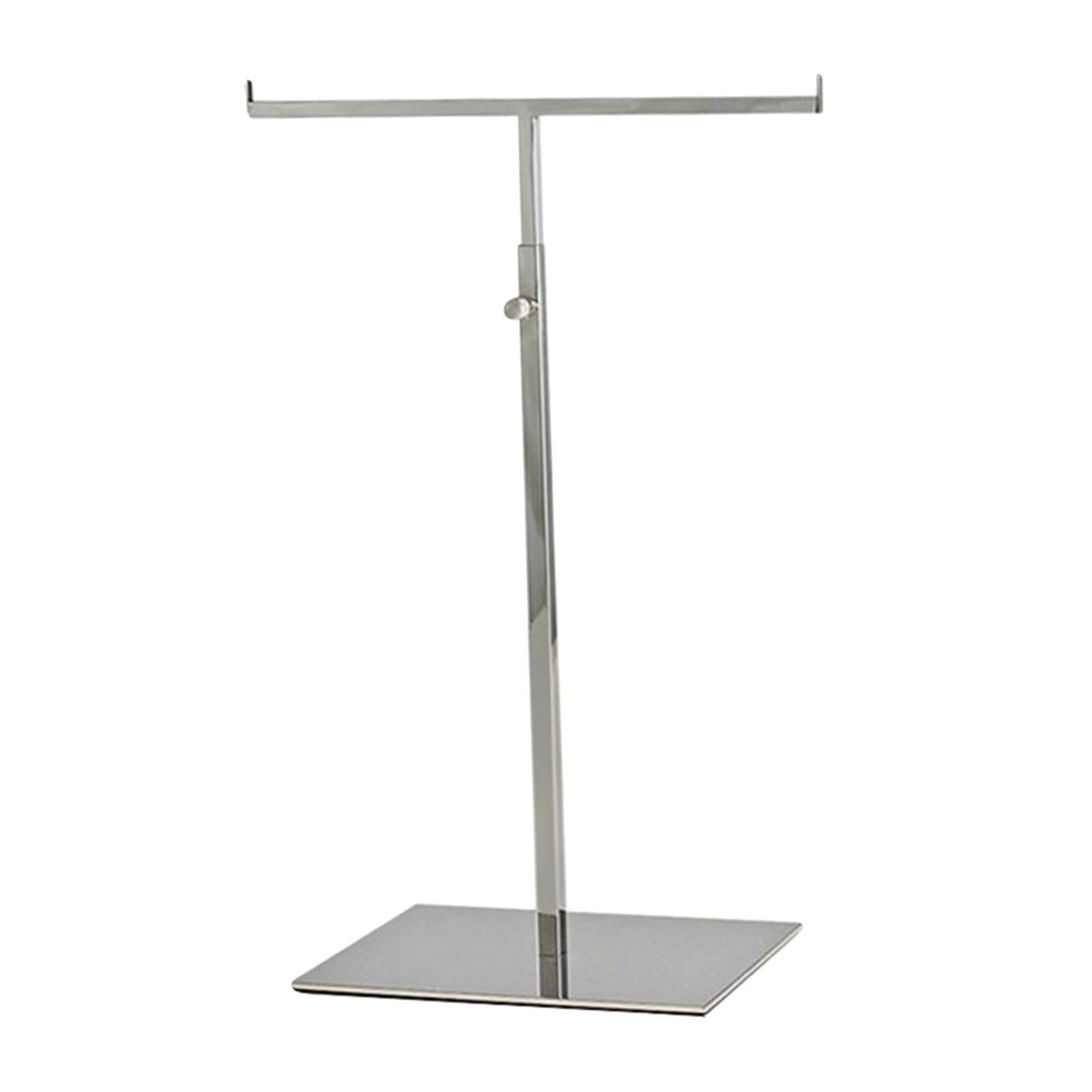 Bothyi - Soporte Independiente Del Gancho Doble Del Estante De Exhibición Del Bolso Del Metal Para El Tubo Cuadrado De Los Espejos De Las Bufandas De Sobremesa