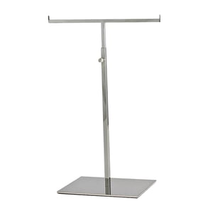 Bothyi - Soporte Independiente Del Gancho Doble Del Estante De Exhibición Del Bolso Del Metal Para El Tubo Cuadrado De Los Espejos De Las Bufandas De Sobremesa