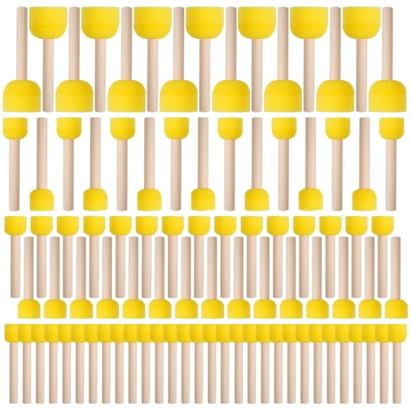 Set de 90 pinceles de esponja redondos vivinin – 4 tamaños