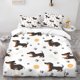 thumbnail image 1 of Dachshund Pattern Bedding Set Soft and Comfortable All-Season Duvet Cover and Pillowcase Set Ideal for Home and Bedroom, 1 of 1