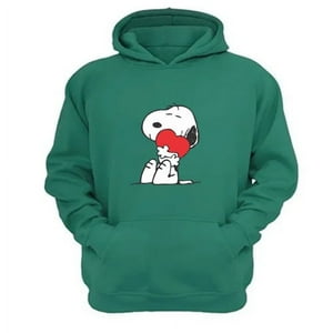 Genérico - Polerón Canguro Snoopy Verde Aguamarina Talla Xs Unisex