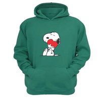 Genérico - Polerón Canguro Snoopy Verde Aguamarina Talla M Unisex