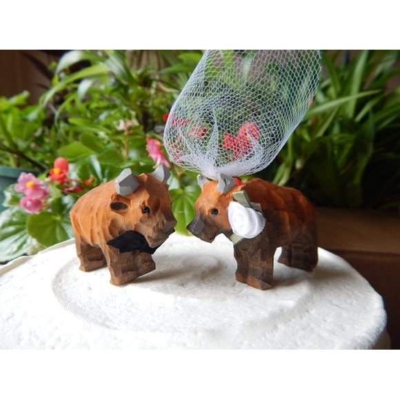 Adorno de pastel Selsela Bisonte 5 cm Novios
