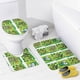 thumbnail image 4 of Pepinillo-theme 4-Piece Shower Curtain Set with Rugs, Waterproof Bathroom Decor Set Includes Bath Mat, U-Shaped Rug, Toilet Lid Cover and Curtain with Hooks, 4 of 6