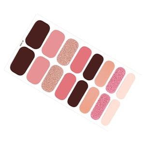 Ioensy - 16 Piezas De Tiras De Uñas De Gel Curadas Autoadhesivas Pegatinas De Envoltura De Uñas De Gel Calcomanías Estilo B