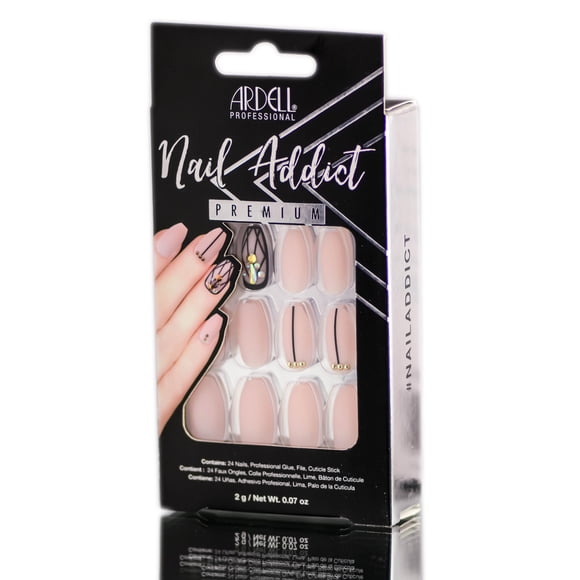 Set de uñas artificiales Ardell Nail Addict w/ Blush Geometric Cr