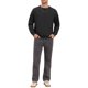 thumbnail image 2 of Sudadera casual de gimnasio de manga larga con cuello redondo y color sólido para hombre 3XL negro, 2 of 6