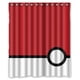 thumbnail image 1 of Cortina de ducha minimalista de Pokémon con diseño de Poke Balls, juego de cortina de baño con ganchos, tamaño 66 x 72 pulgadas, 1 of 3