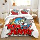 thumbnail image 1 of [Tom And Jerry Bedding Set] 3pcs Bedding set Super Soft Tom And Jerry Printed Bedding Set | WB Bedding Cushion Cover Breathable Duvet Cover, 1 of 1