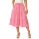 thumbnail image 1 of INSPIRE CHIC Falda de Cuadros para Mujer Regreso a Clases Verano Casual Cintura con Cordón Falda Midi de Línea A con Volantes Roja L, 1 of 6