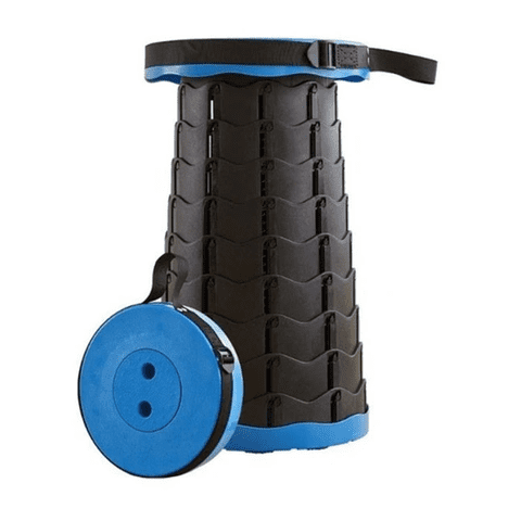 Crusec - Silla Taburete Portátil Telescópico Plegable Camping Outdoor