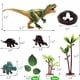 thumbnail image 2 of Decoración para tartas, diseño de dinosaurio GLAHORSE, 26 unidades, con huevos, hojas y árboles, 2 of 7