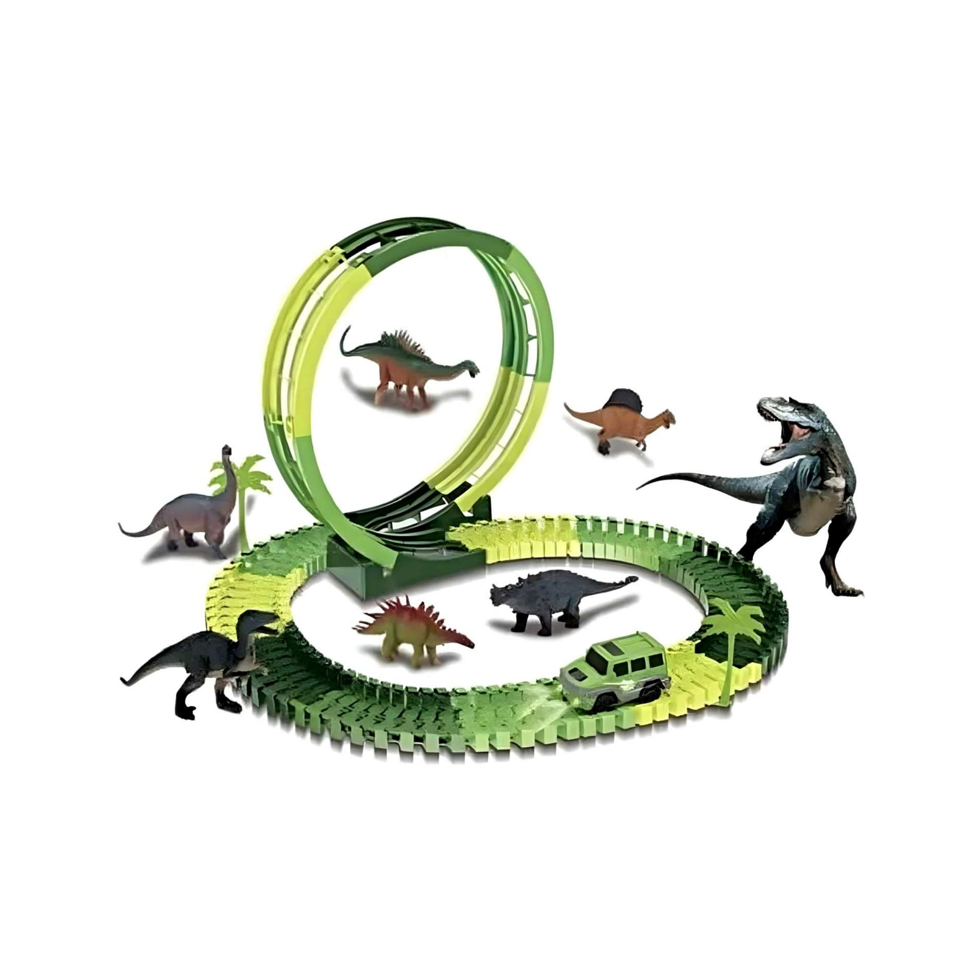 Juguete Infantil - Pista De Carrera Autos Con Dinosaurios
