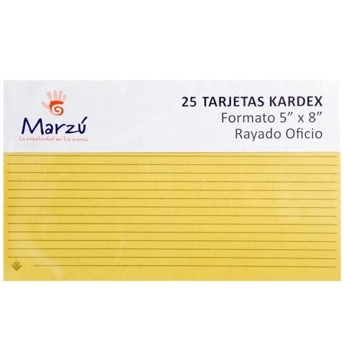 Tarjeta Kardex 5 X 8 1 Un Marzú