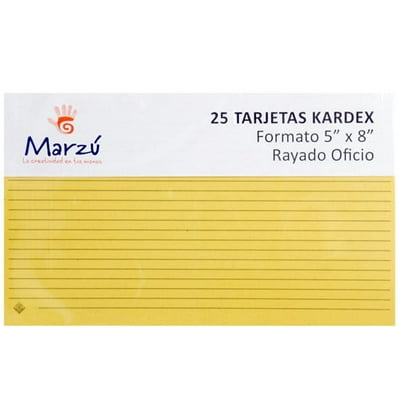 Tarjeta Kardex 5 X 8 1 Un Marzú