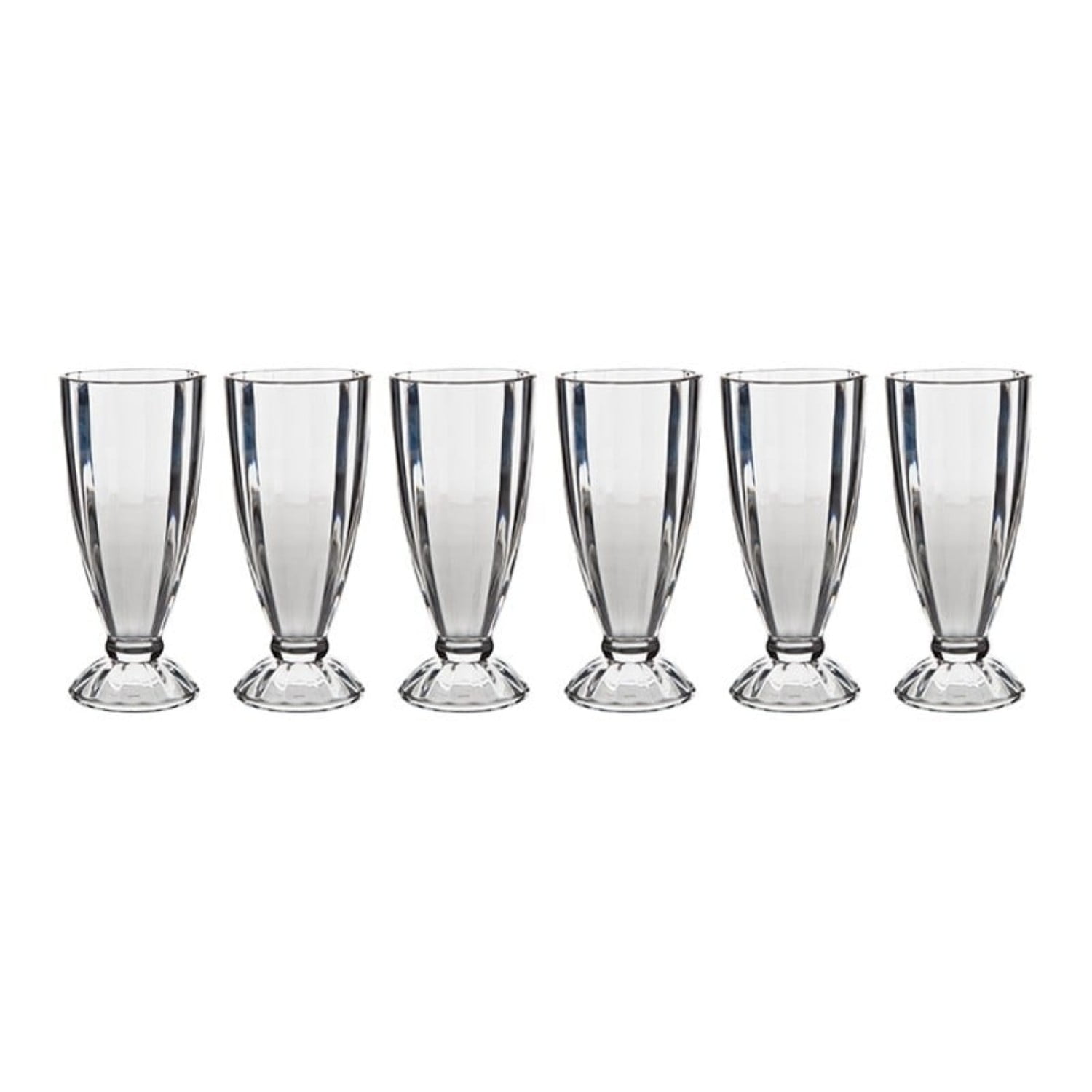 Set 6 Copas 35cl Milk Shake Vidrio Transparente Fta