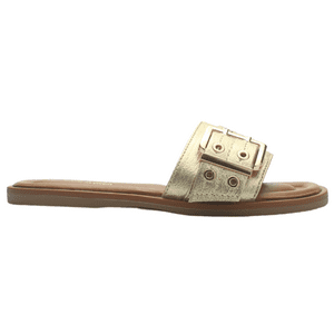 Sandalia De Mujer Dorada Casual Chalada Bellagio-1