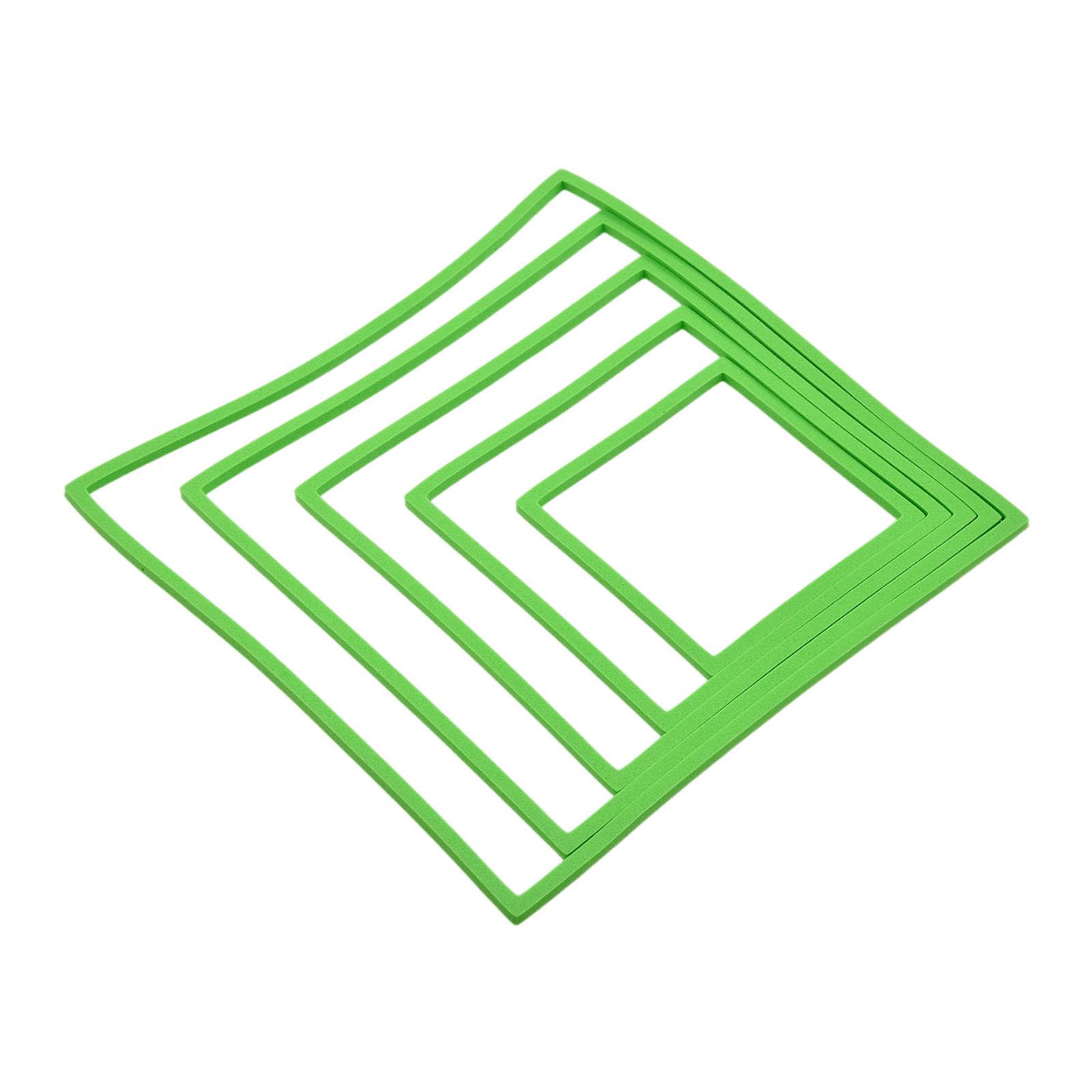 Magideal - 5 Piezas Anillos De Comida Para Tanque De Peces Anillos De Alimentación De Peces, Eva, 5 Tamaños Anillos De Alimentación De Peces De Corral De Planta Verde