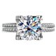 thumbnail image 1 of Anillos de Diamante Moissanita para Mujer 3Uds Corte Redondo Color D VVS1 Plata Esterlina 925 Anillo de Promesa Compromiso Boda Banda Juego Nupcial con Certificado, 1 of 7