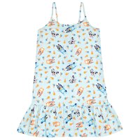 Vestido Bluey Muffin Bingo Para Niñas Pequeñas, 3T, Sin Mangas, Azul