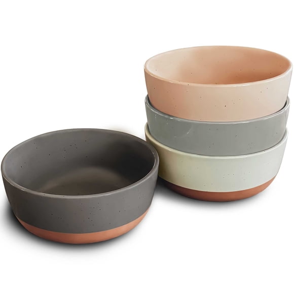Juego De 4 Microondas Y Lavavajillas Bowls De Porcelana De 750 Ml