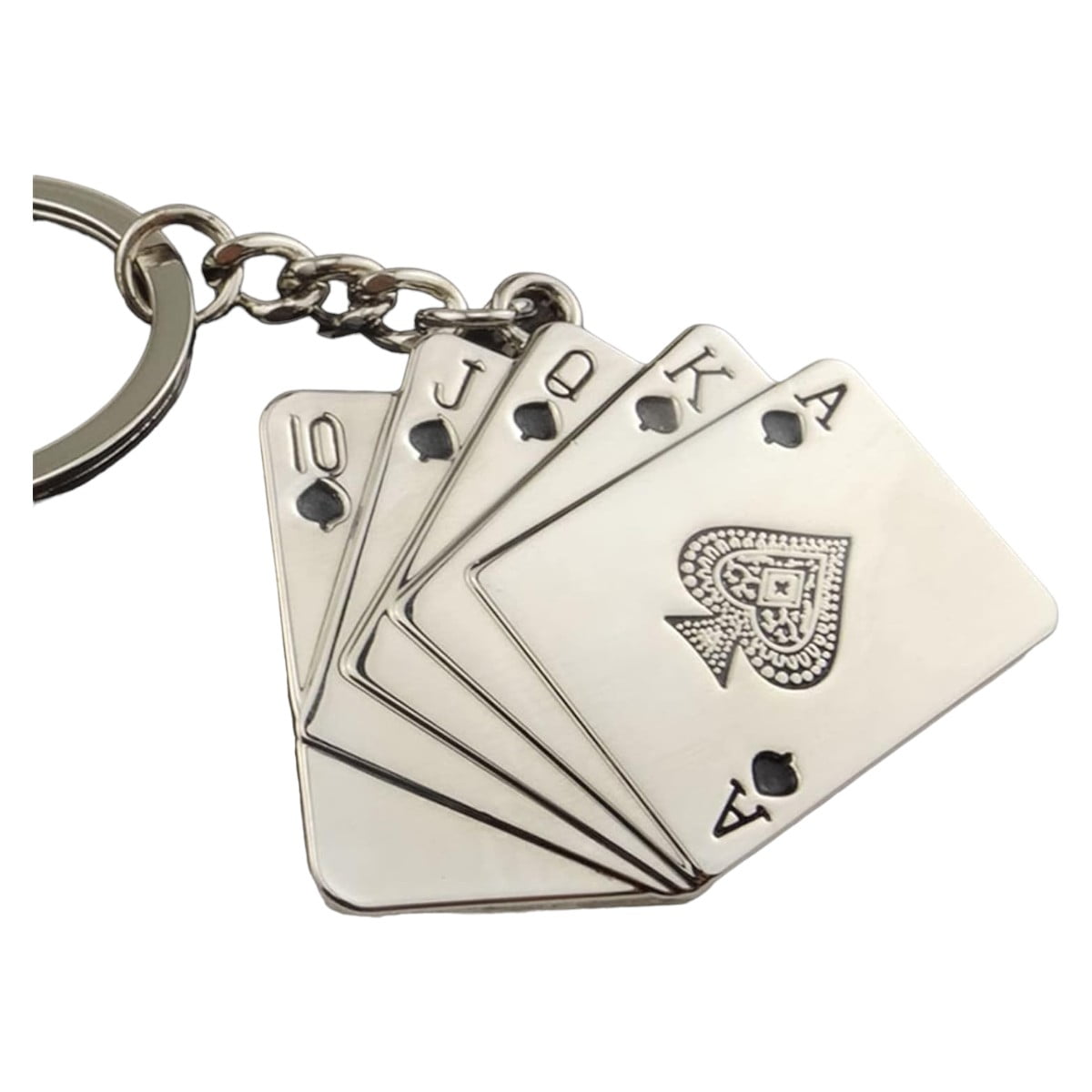 Invencible.cl - 𝗟𝗟𝗔𝗩𝗘𝗥𝗢 𝗡𝗔𝗜𝗣𝗘𝗦 Llavero Metalico Carta Naipes Poker Jugadores An09